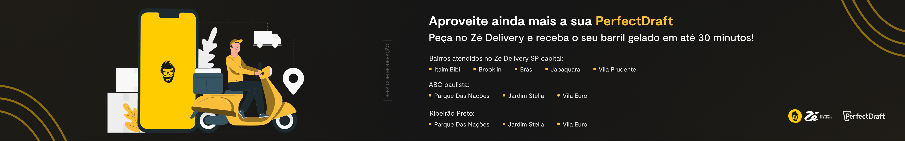 Banner com a logo da Zé Delivery